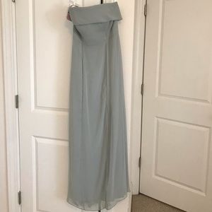 Bella Bridesmaids Willow Green Chiffon Dress
